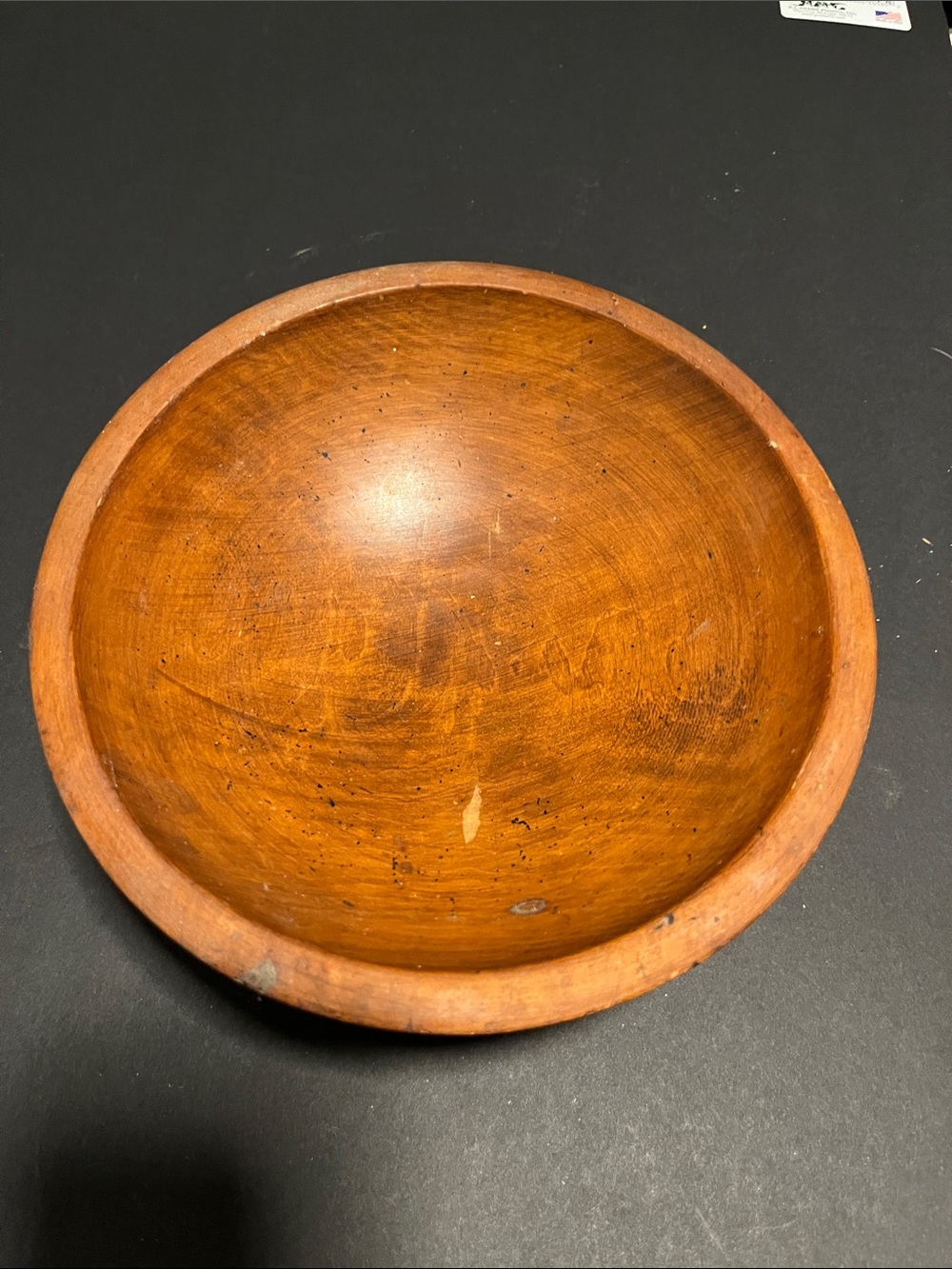 Munising Hand-Turned Wooden Serving Bowl in Warm Honey Brown